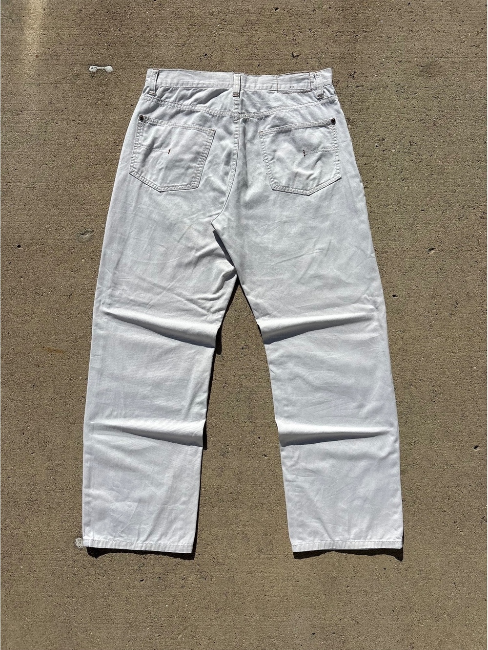 Vintage Calvin Klein Jeans White Relaxed Straight Leg Pants